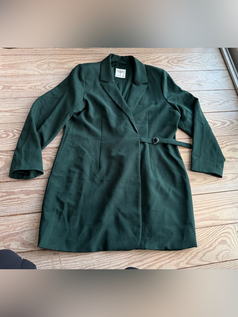 Abercrombie & Fitch Dark Green Belted Blazer Dress Size XL